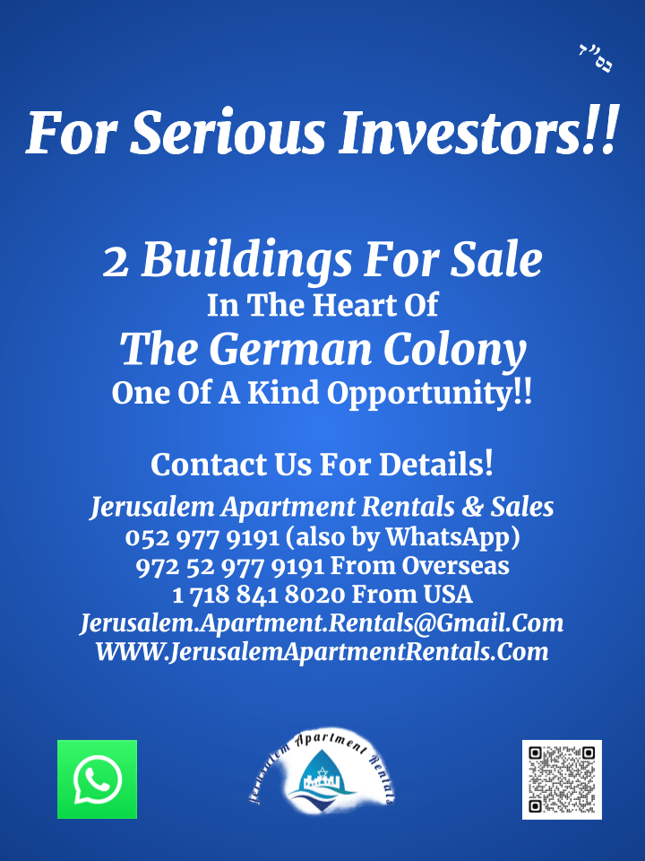 For Sale Jerusalem Apartment Rentals and Sales